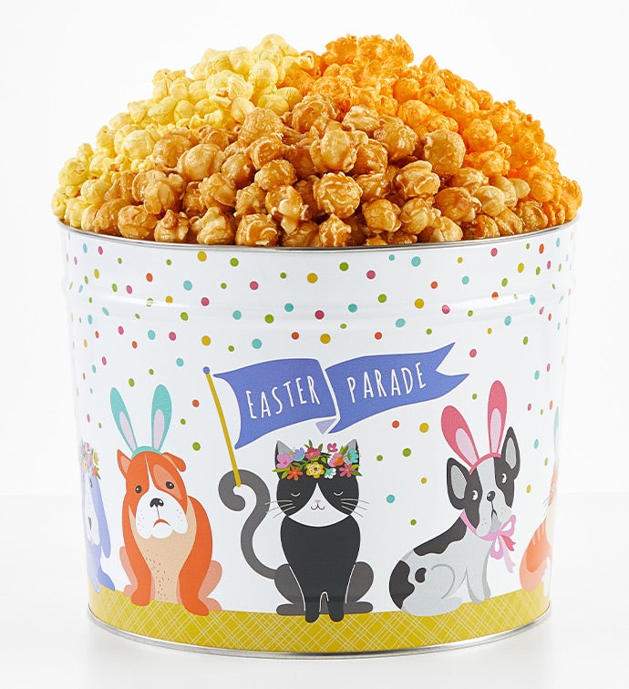 Easter Parade 2 Gallon 3 Flavor Popcorn Tin